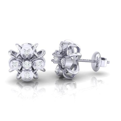 18Kt Gold Natural Diamond Stud Earring