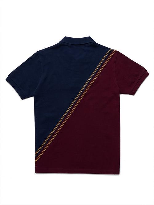 Cricket Polo Shirt - Navy & Maroon