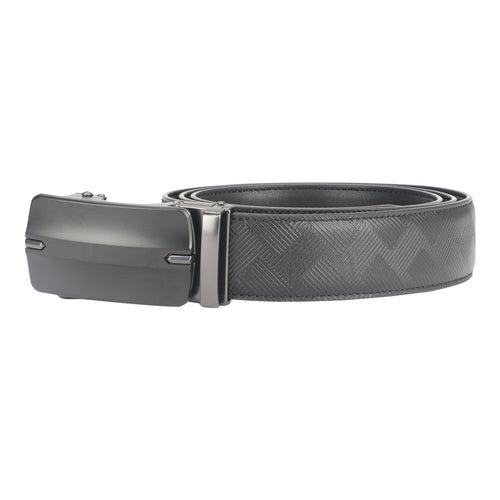 Premium leather auto lock buckle dress belt