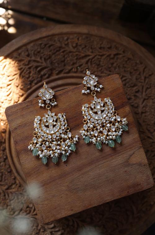 Adweta Polki Silver Earrings