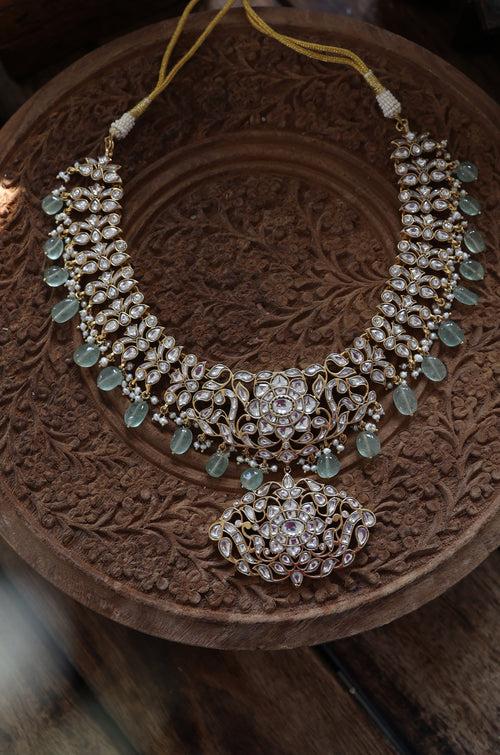 Fiza Kundan Silver Necklace