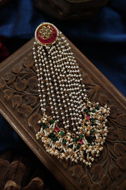 Kajri Kundan Braid Pin