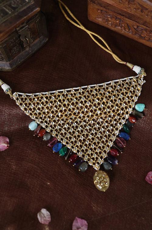 Adya Multicolored Kundan Necklace