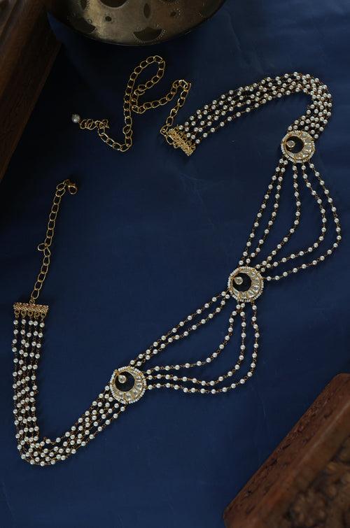 Piya Kundan And Pearls Waist Belt