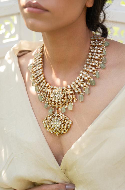 Fiza Kundan Silver Necklace