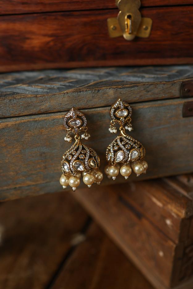 Emilea Polki Jhumka Earrings