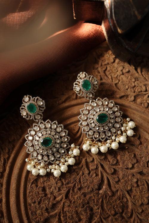 Ardena Polki Silver Earrings