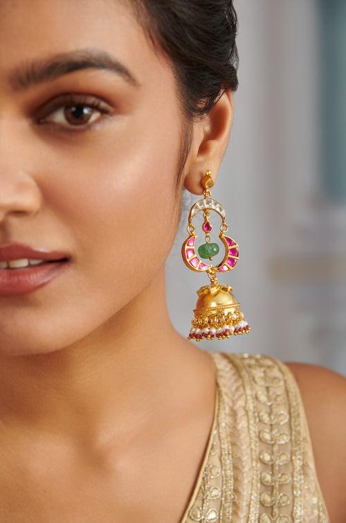 Amina Kundan Jhumka Earrings