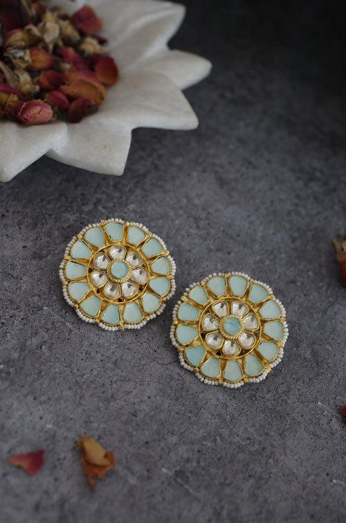 Rumami Mint Polki Studs