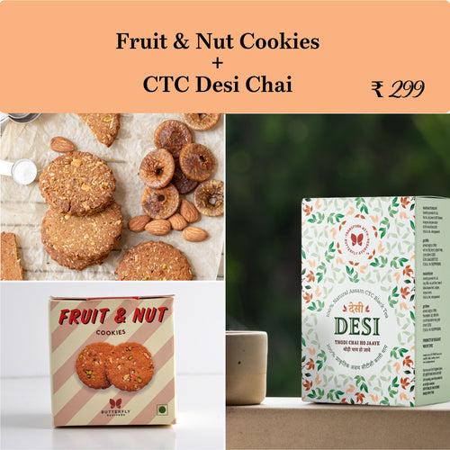 Fruit & Nut Cookies + CTC Desi Chai