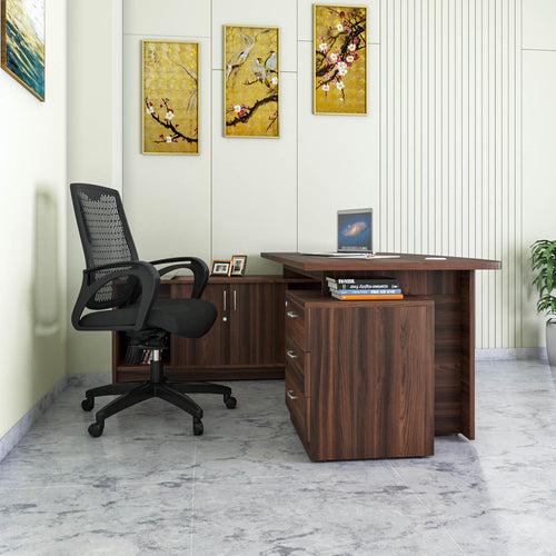 Nilkamal Elegant Neo Office Table (Walnut)