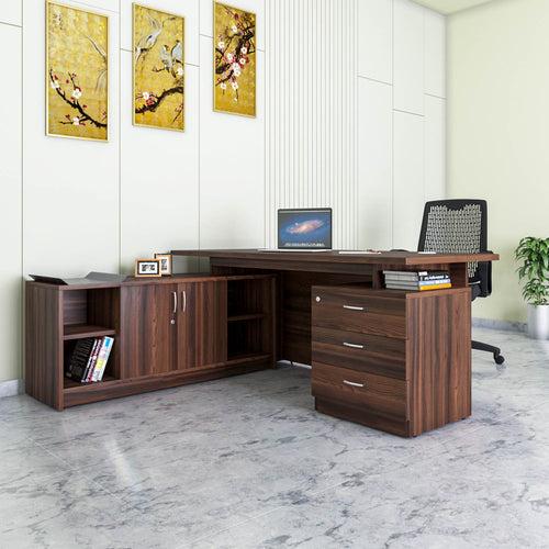 Nilkamal Elegant Neo Office Table (Walnut)