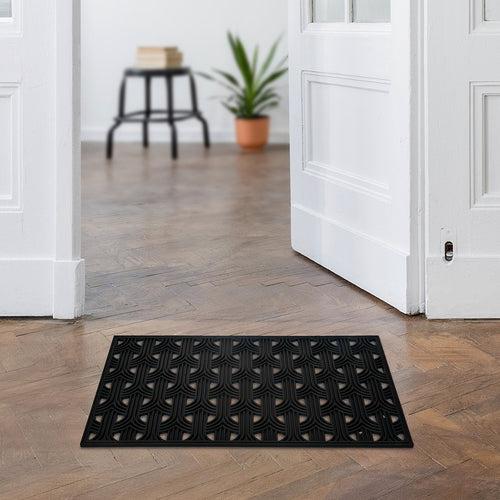 Abstract Rubber 18" x 30" Door Mat (Black)