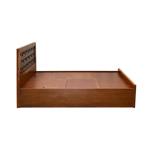 Hedron Queen Bed With Box Storage (Antique Cherry)