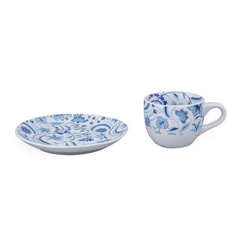 Floral Cup & Saucer Set (Blue)