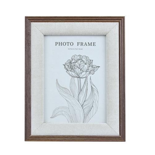 Dual Border MDF Photo Frame (Beige, 5 x 7 Inch)