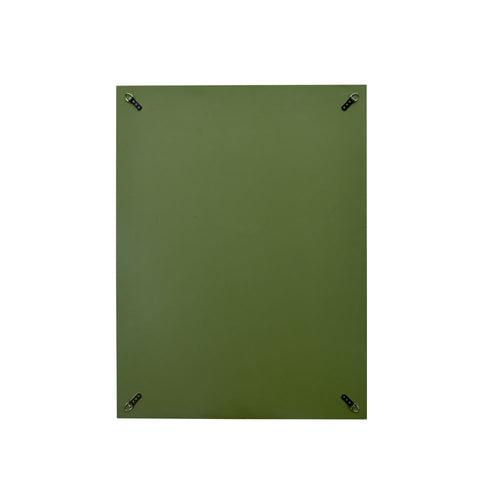 Rectangular Semi Fluting Design Wall Decor (Green)