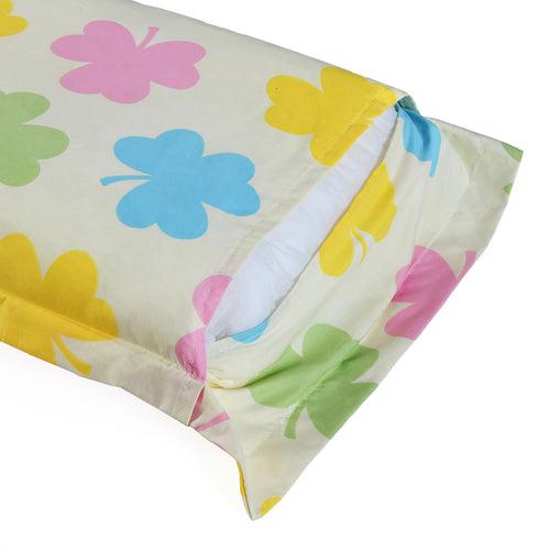 Ammara Leaf Design Polyester Double Bedsheet with 2 Pillow Covers (Multicolor)