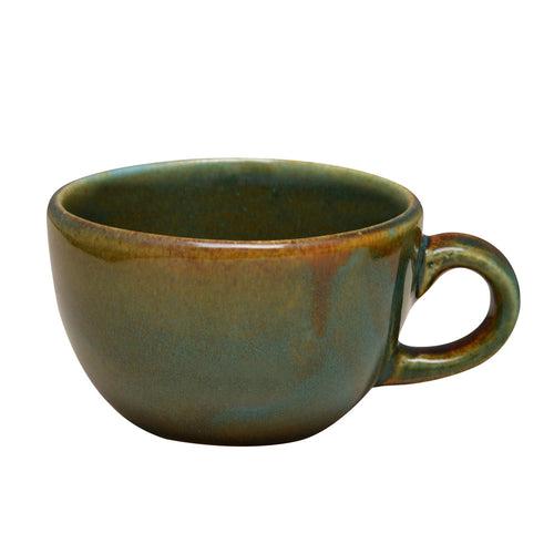 Glaze Cup & Saucer Set (Moss Green)