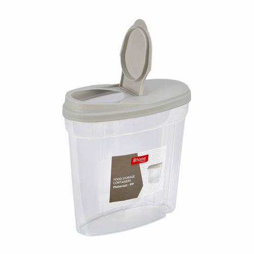 Polypropylene Kitchen Grocery Storage Container 2.9 L (Transparent & Grey)