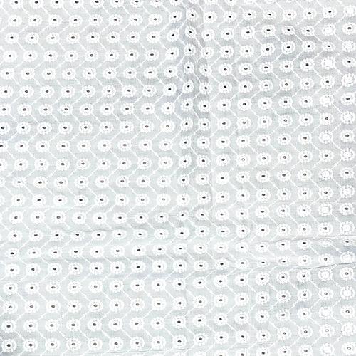 Porcelain White Dandelion Hakoba Fabric