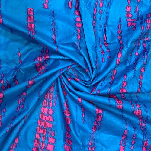 Cobalt Blue Shibori Print Fabric