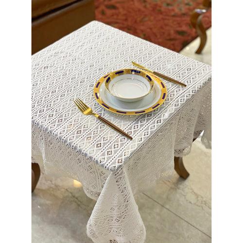 White Rice Net Table Cloth