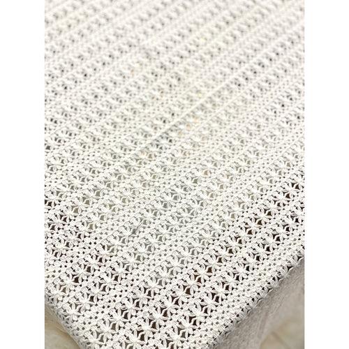 Salt White Crochet Table Cloth