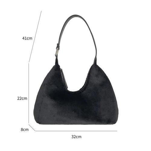 Moon Faux Fur Handbag