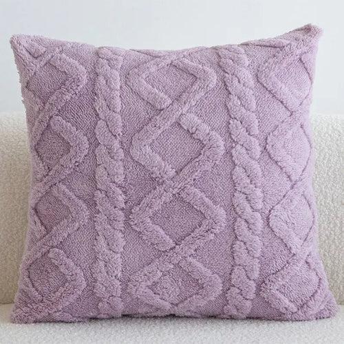 Jacquard Furry Pillow Cover