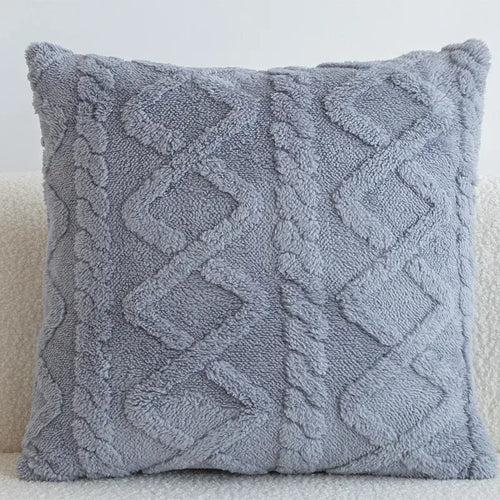 Jacquard Furry Pillow Cover