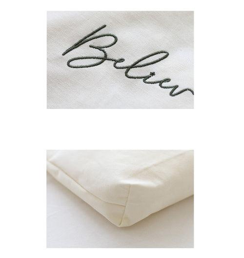 "Believe" Pastel Canvas Tote Bag