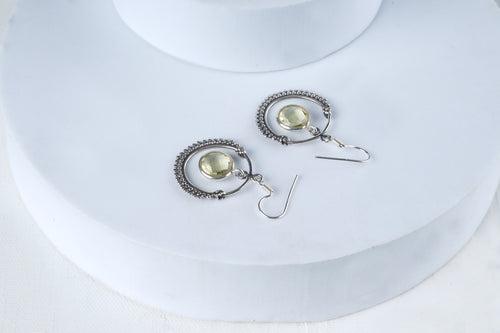 Silver Citrine Earrings