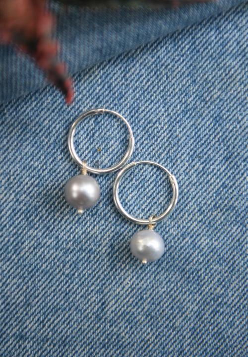 Luna Drops Pearl Hoops