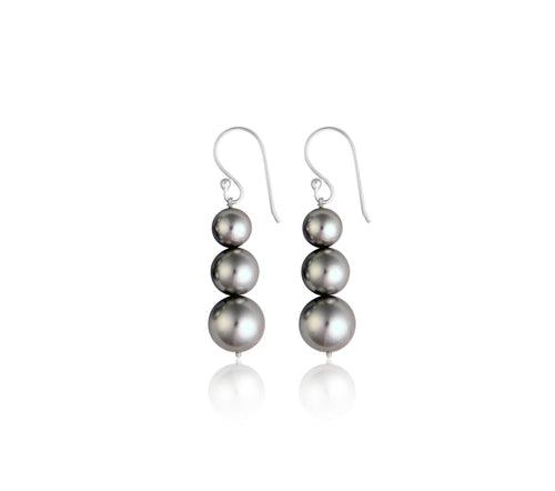 Grey Mirage Pearl Earrings