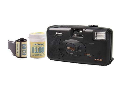 KB10 Black and White Starter Kit - 1 Film Roll & 1 Camera
