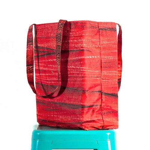On the edge of the sea | Waterproof Tote Bag - Red