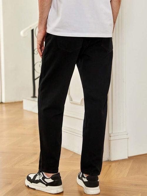 Tailored Black Tapered Leg Jeans