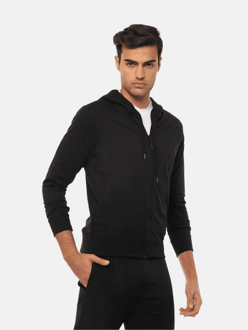 Hummel Elwin Men Black B2B Zipper Hoodie