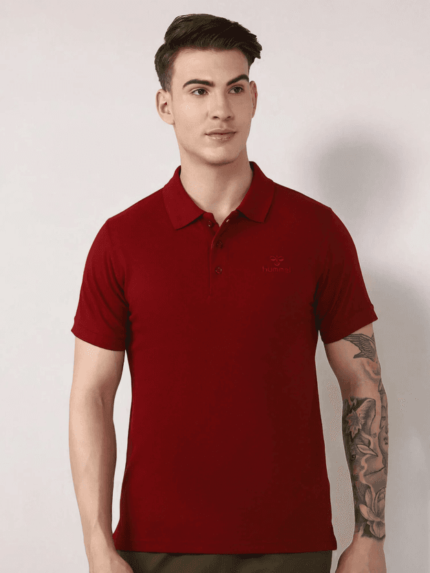 Dany Polo Neck Cotton Rich Half Sleeve Solid Regular fit Cottonpoly T-shirt for Men Comfortable soft Breathable Fabric Stretchable for Everyday Use Ideal for Casual wear and officewear