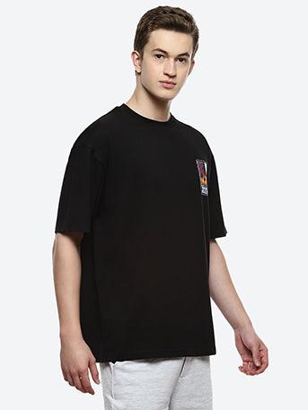 Vacay Men's Black Oversized T-shirt