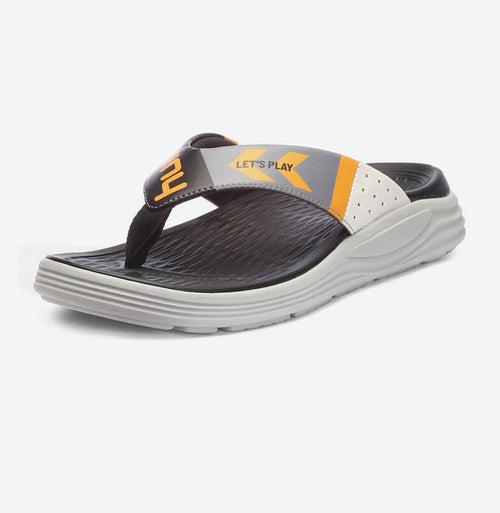 Turq Comfort Men Black/Orange Flip-Flops