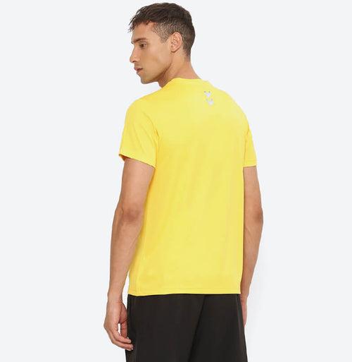 Budoc Men Polyester Sports Yellow T-Shirt