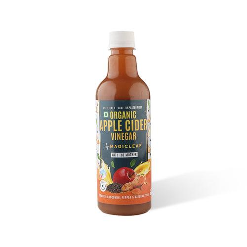 Organic Himalayan Apple Cider Vinegar - (𝑭𝒍𝒂𝒗𝒐𝒓: 𝑻𝒖𝒓𝒎𝒆𝒓𝒊𝒄 & 𝑩𝒍𝒂𝒄𝒌 𝑷𝒆𝒑𝒑𝒆𝒓) | Raw, Unfiltered, Unpasteurized | Contains Mother Culture & Probiotics (500 ml)