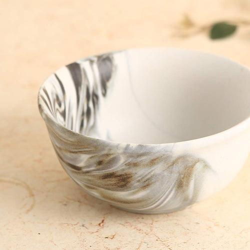 Teramo Stoneware Soup Bowl - Marble White (Set of 2)