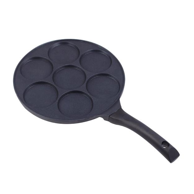 Wonderchef Renewed Inducta Multi Pan with 7 cavities | Non-stick | Die-cast Body | Gas & Induction Friendly | Ideal For uttapams, omelets, pancakes, chillas, mini dosas | 270 ml | 3mm Thick | 1 Year Warranty