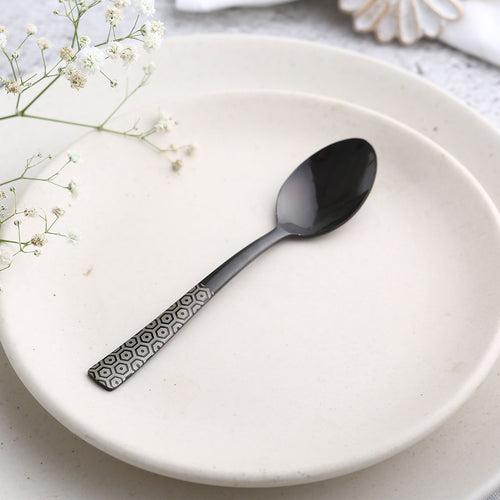 Roma Tea Spoon  - Black - Set of 6pcs