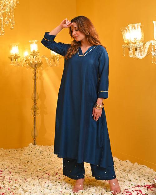 Blue Kurta Co-ord Set