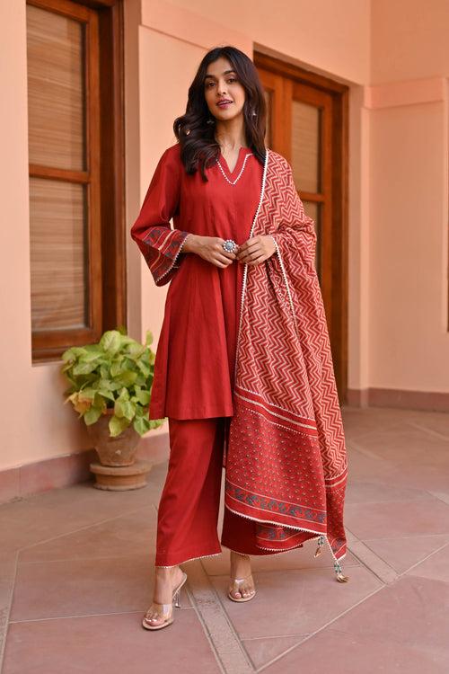 Orchid Trio Cotton Suit Set