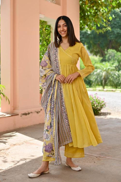 Diya Cotton Suit Set Trio